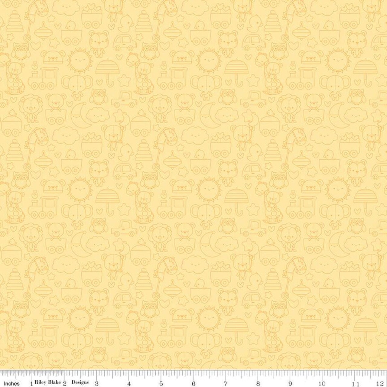 Fabric Riley Blake Yellow Tone-on-Tone Special Delivery by the Quarter Yard C15283-YELLOW